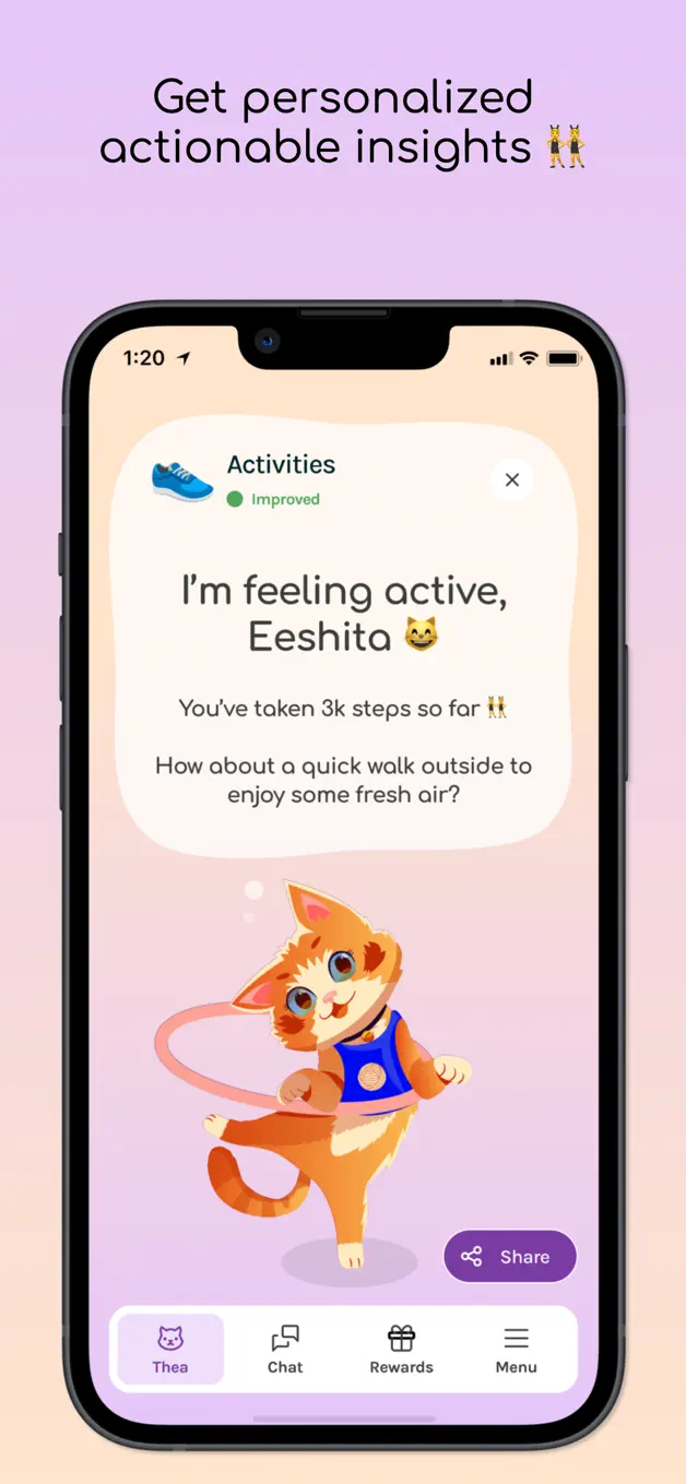 Thea app screen 3